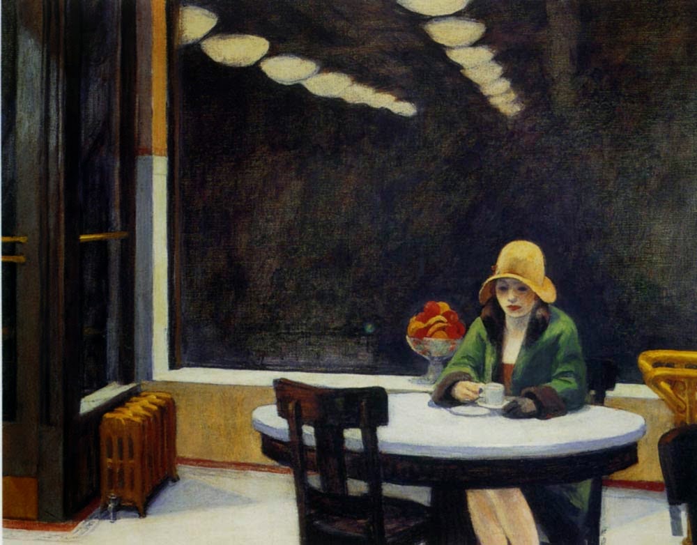 Seduti a un caffé - Edward Hopper - Automat 1927