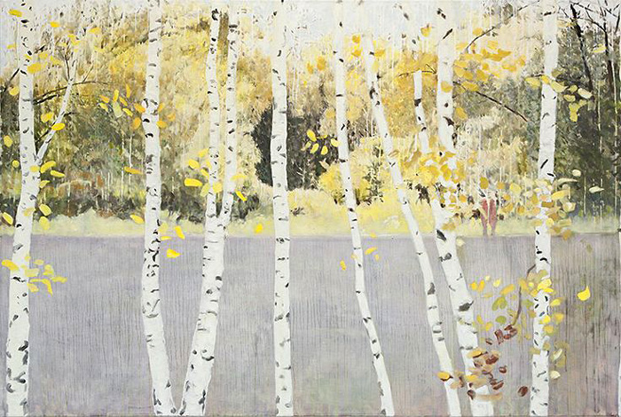 BOSCO GIALLO 120x180 cm olio su tela anno 2012-2013