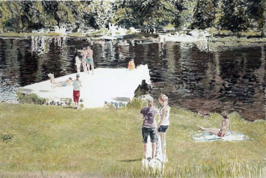 LAGO 130x200 cm olio su tela anno 2007