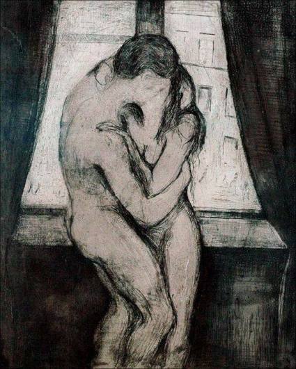 Kiss, 1892, Edvard Munch