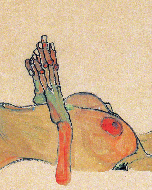 Egon Schiele, Totes Mädchen (detail), 1910